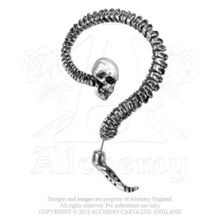 Alchemy Gothic - Spine Skull Necacrosome Ear Wrap Earring