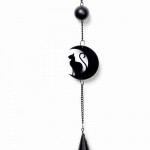 Black Cat and Moon Hanging Decoration
