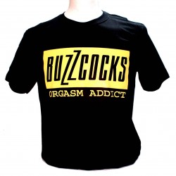Buzzcocks Orgasm Addict Black Square Punk Rock Goth Ska Band T-shirt