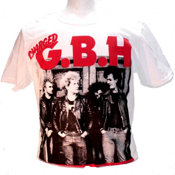 Charged GBH Give me Fire Square Punk Rock Goth Band T-shirt