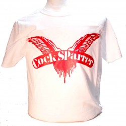 Cock Sparrer White Square Punk Rock Goth Ska Band T-shirt