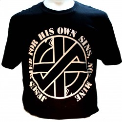 Crass Jesus Died Square Anarcho Punk Rock Band T-shirt