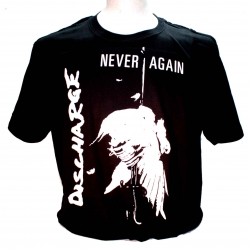 Discharge Never Again Square Anarcho Punk Rock Band T-shirt