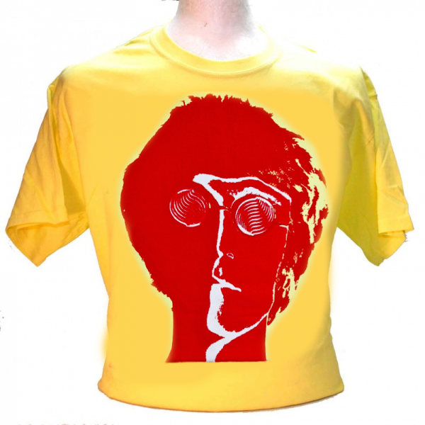 John Lennon Yellow Square Punk Rock Goth Band T-shirt