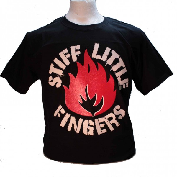 Stiff Little Fingers Black Square Punk Rock Goth Ska Band T-shirt