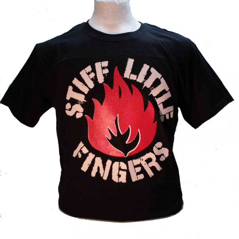 Maglietta Stiff Little Fingers – Band Logo Ufficiale – Cotone Morbido E Vestibilità Aderente (Nero, Taglia L)