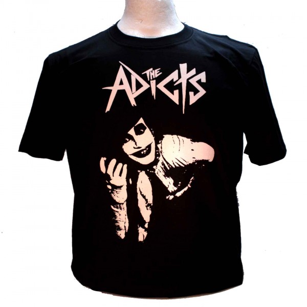 The Adicts Black Square Punk Rock Goth Ska Band T-shirt