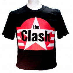 The Clash Star Black Square Punk Rock Goth Ska Band T-shirt