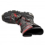 New Rock Boots - M.1020-C20 Red Metallic Boots 45 DAYS CUSTOM MAKE ONLY