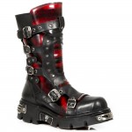 New Rock Boots - M.1020-C20 Red Metallic Boots 45 DAYS CUSTOM MAKE ONLY
