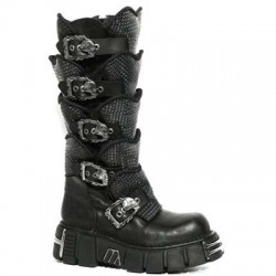 New Rock Boots - M.738-C1 Layered Skull Strap Tower 70 DAYS CUSTOM MAKE ONLY