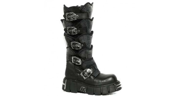 New Rock Boots - M.738-C1 Layered Skull Strap Tower 45 DAYS CUSTOM 