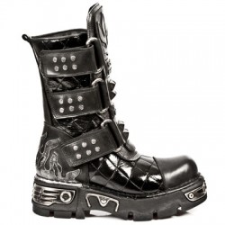 New Rock Boots - M.773-C1 Stud Strap Quilted Reactor 45 DAYS CUSTOM MAKE ONLY
