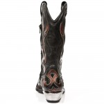 New Rock Boots - M.7952-C2 Orange Flame Cowboy Style Boots 45 DAYS CUSTOM MAKE ONLY