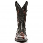New Rock Boots - M.7952-C2 Orange Flame Cowboy Style Boots 45 DAYS CUSTOM MAKE ONLY
