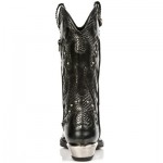 New Rock Boots - M.7952-C3 Snakeskin Effect Flame Cowboy Boots 45 DAYS CUSTOM MAKE ONLY