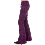 Run and Fly -  Unisex Indie Punk Retro 60s 80s Purple Corduroy Bottom Flares