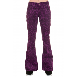 Run and Fly -  Unisex Indie Punk Retro 60s 80s Purple Corduroy Bottom Flares