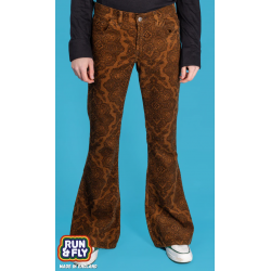 Run and Fly -  Unisex Indie Punk Retro 60s 80s Tan Corduroy Bottom Flares